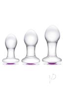 Bling Bling Glass Anal Training Kit (3 Piece) - Clear